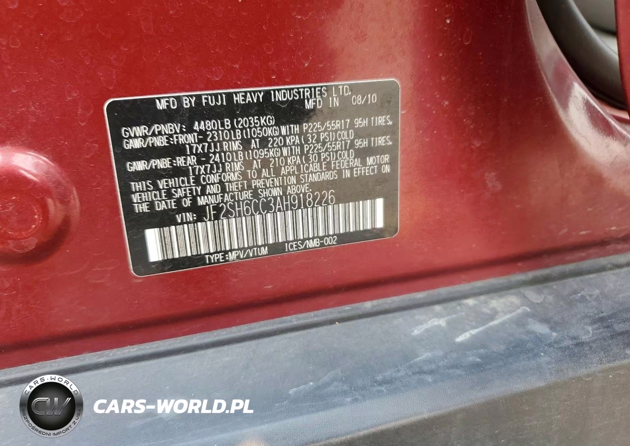 2010 Subaru Forester 2.5X Premium VIN:JF2SH6CC3AH918226 - 13
