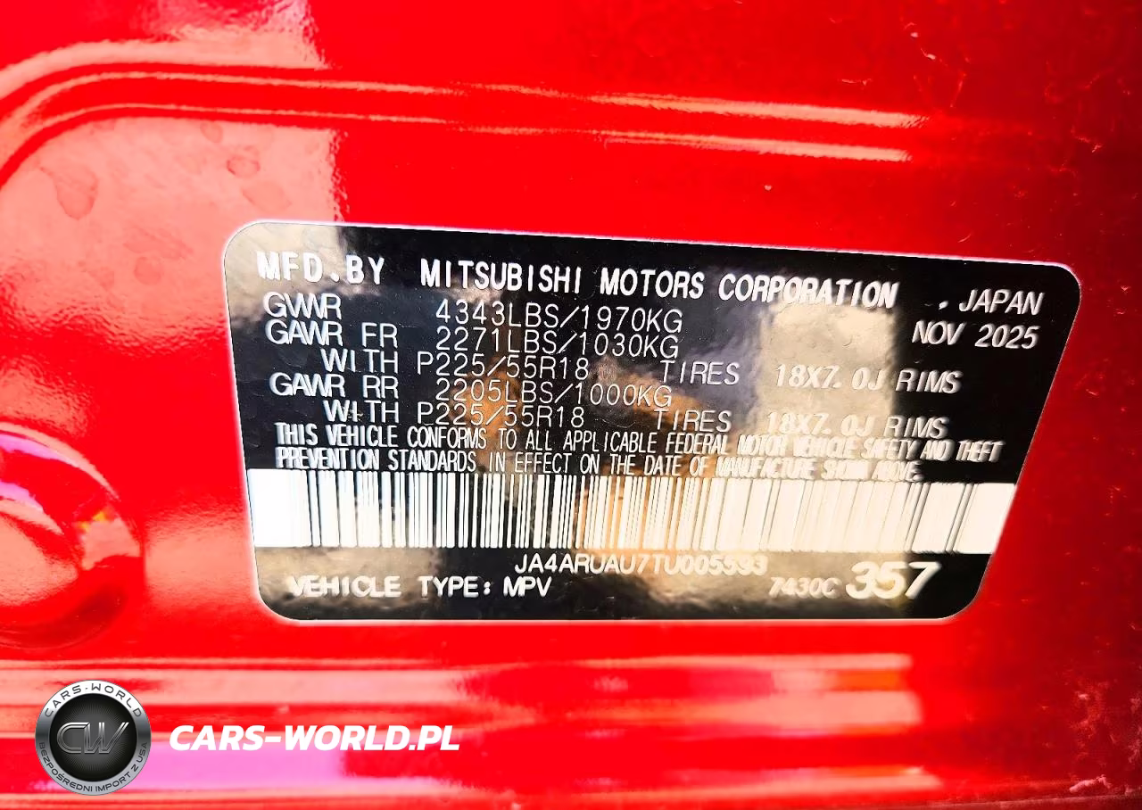 2026 Mitsubishi Outlander Sport S-Se VIN:JA4ARUAU7TU005593 - 13