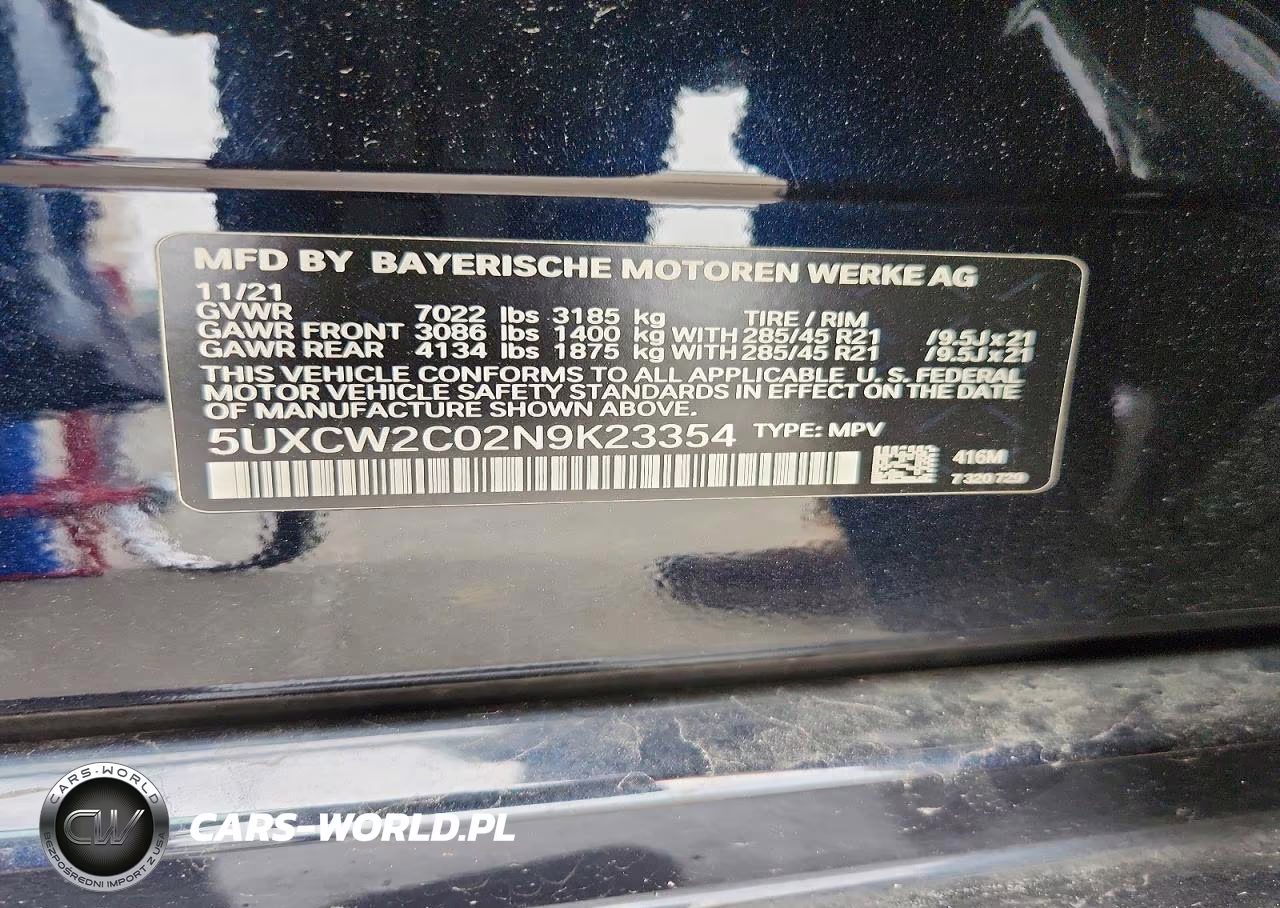 2022 BMW X7 xDrive40I VIN:5UXCW2C02N9K23354 - 13