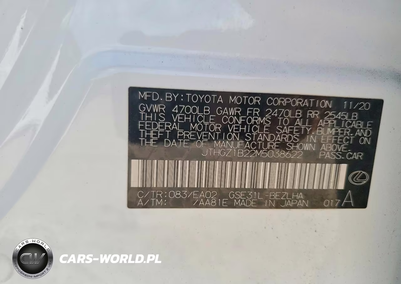 2021 Lexus Is 350 F Sport VIN:JTHGZ1B22M5038622 - 12