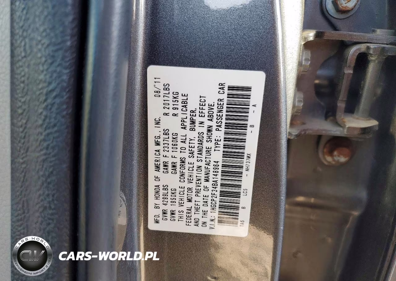 2011 Honda Accord Lx VIN:1HGCP2F34BA148964 - 13