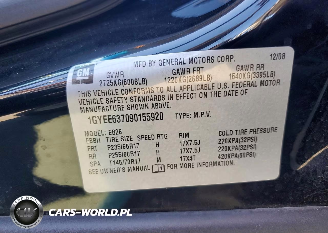 2009 Cadillac Srx VIN:1GYEE637090155920 - 12