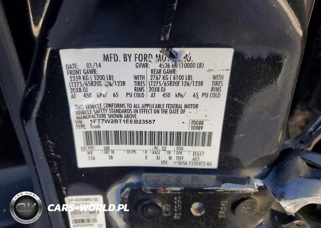 2014 Ford F250 Super Duty VIN:1FT7W2BT1EEB23557 - 12