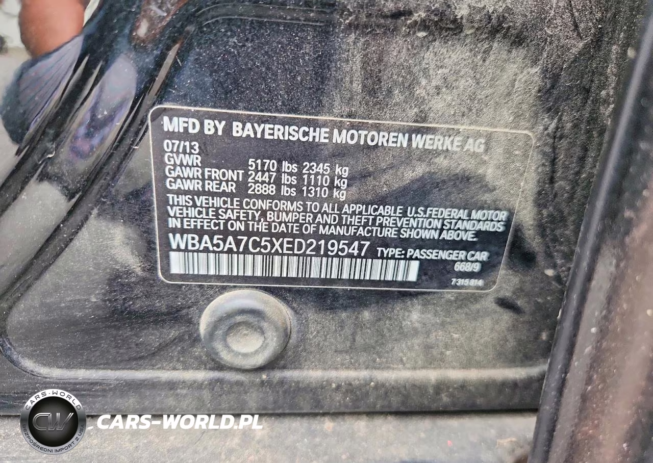 2014 BMW 528 Xi VIN:WBA5A7C5XED219547 - 12