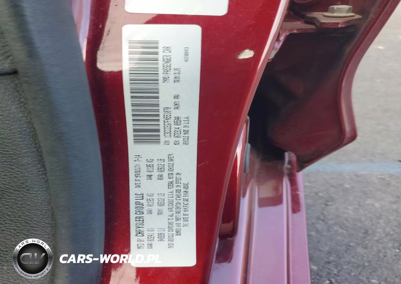 2015 Chrysler 200 C VIN:1C3CCCEG7FN551070 - 12