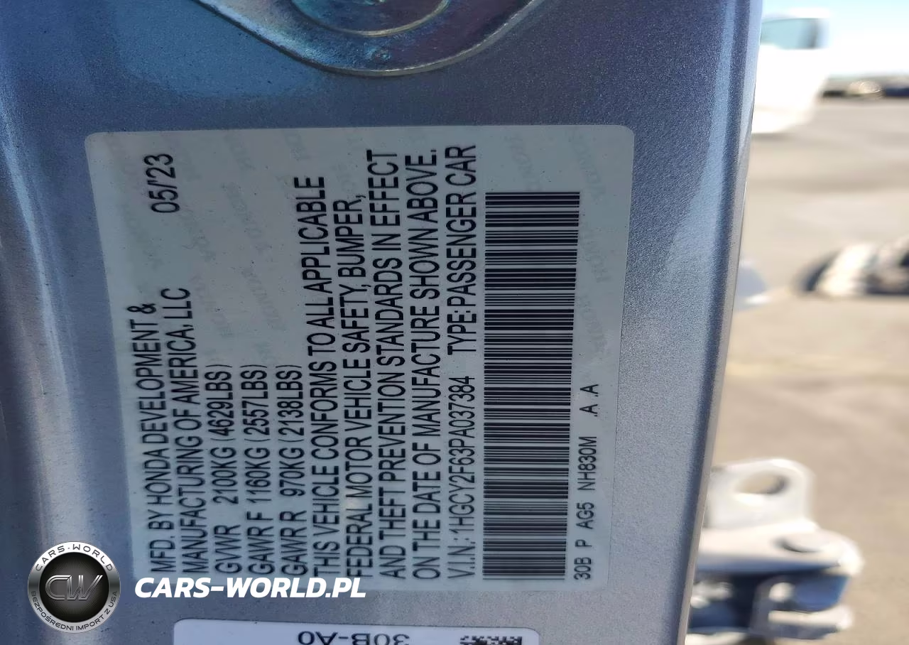 2023 Honda Accord Hybrid Exl VIN:1HGCY2F63PA037384 - 12