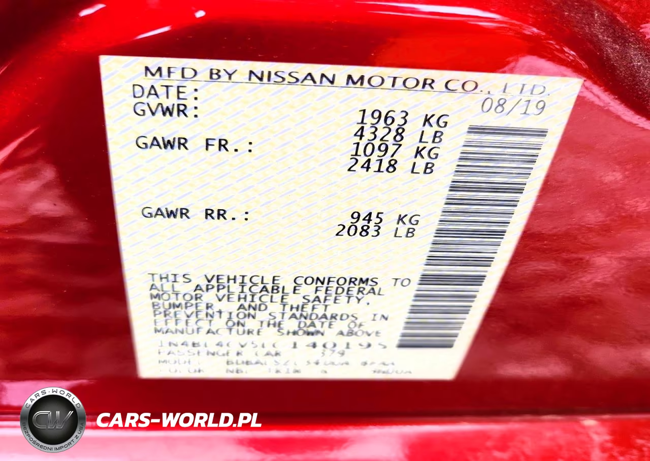 2020 Nissan Altima Sr VIN:1N4BL4CV5LC140195 - 12