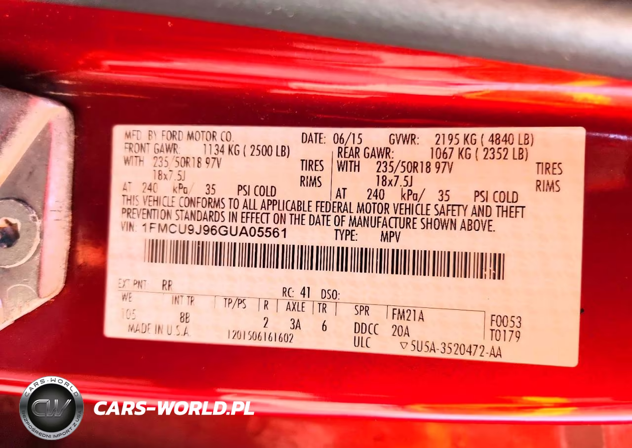 2016 Ford Escape Titanium VIN:1FMCU9J96GUA05561 - 13