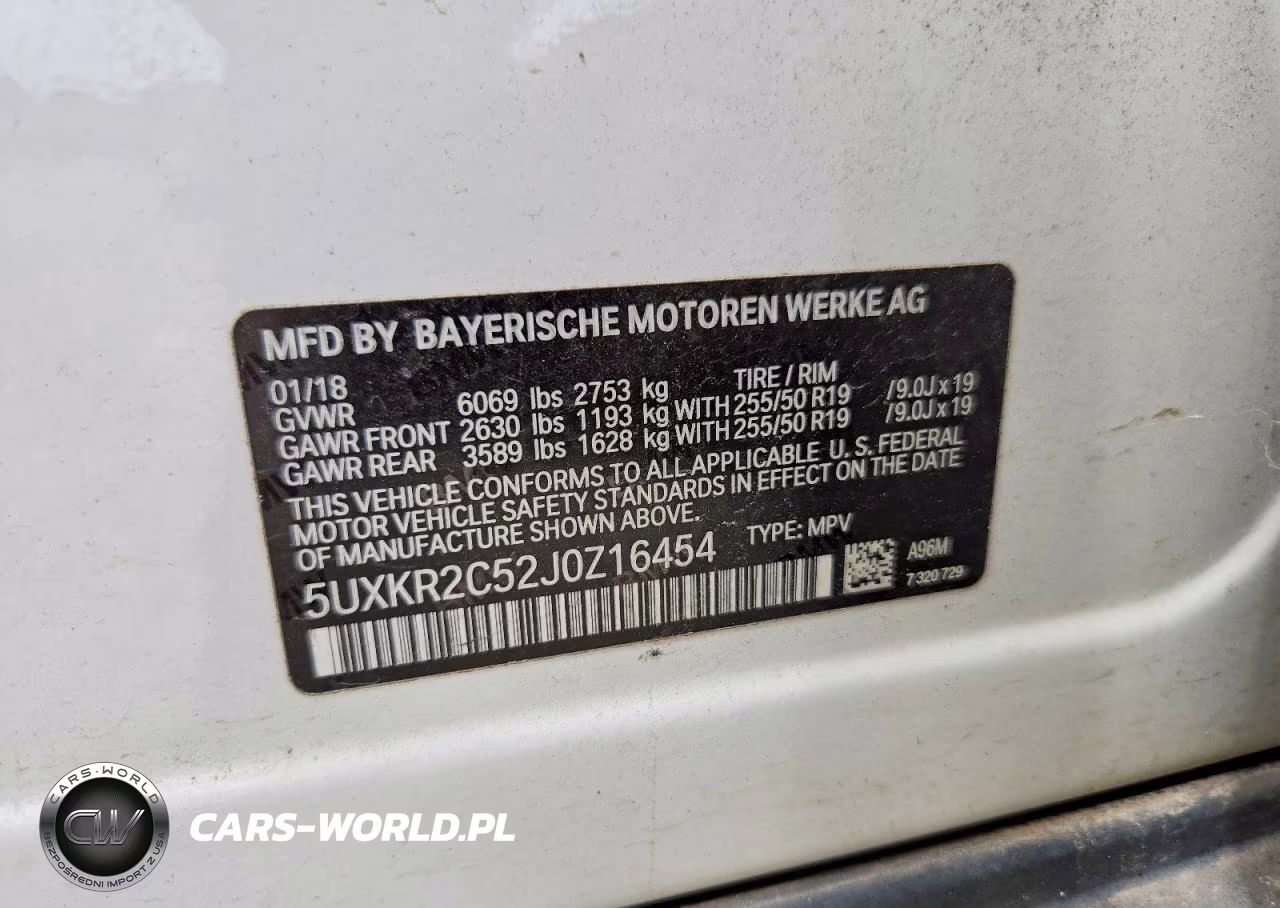2018 BMW X5 Sdrive35I VIN:5UXKR2C52J0Z16454 - 12