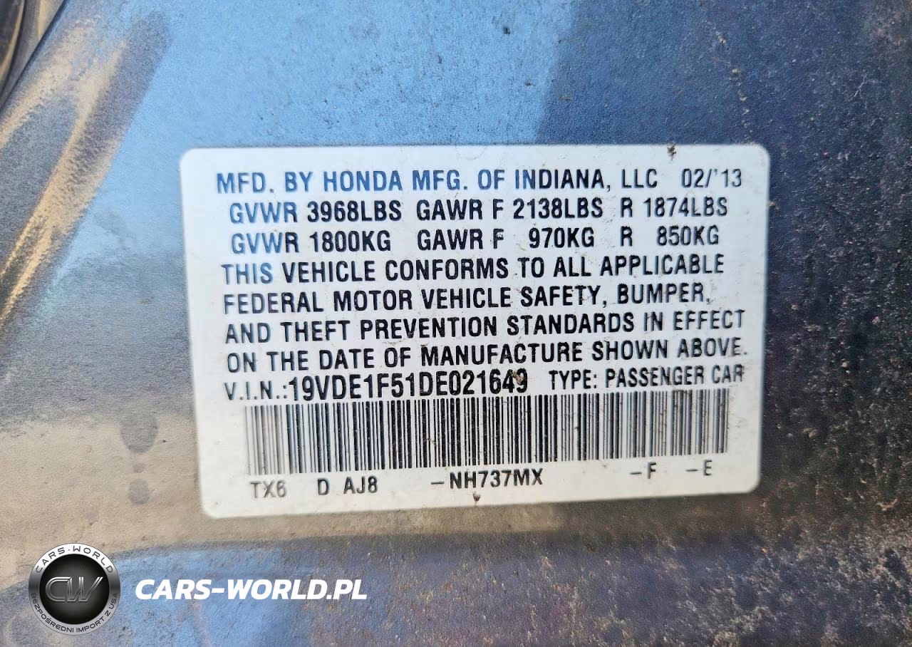2013 Acura Ilx 20 Premium VIN:19VDE1F51DE021649 - 12