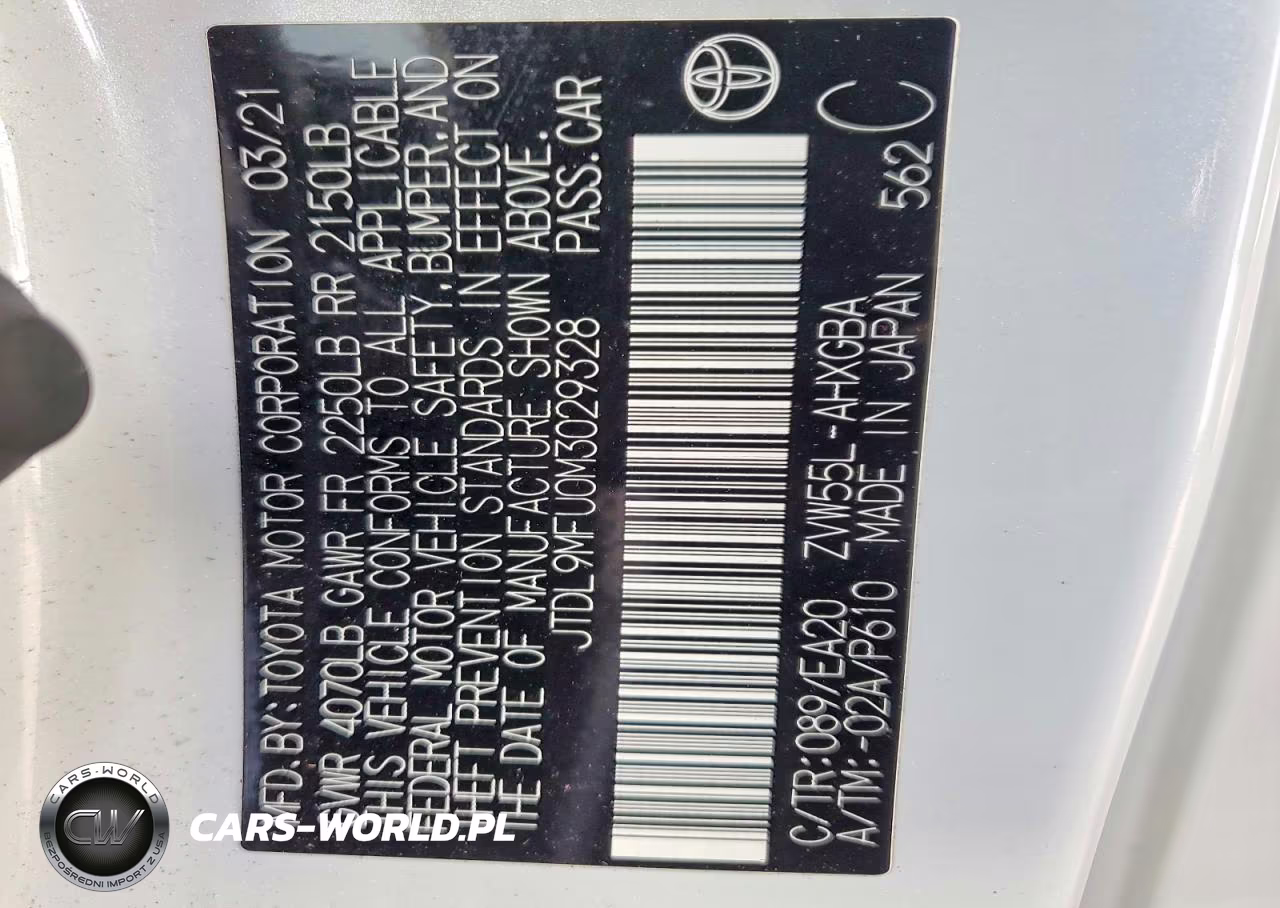 2021 Toyota Prius Xle Awd-E VIN:JTDL9MFU0M3029328 - 12