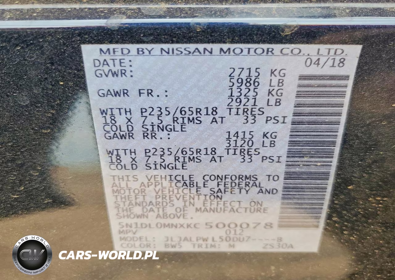 2019 Infiniti Qx60 Pure VIN:5N1DL0MNXKC500078 - 13