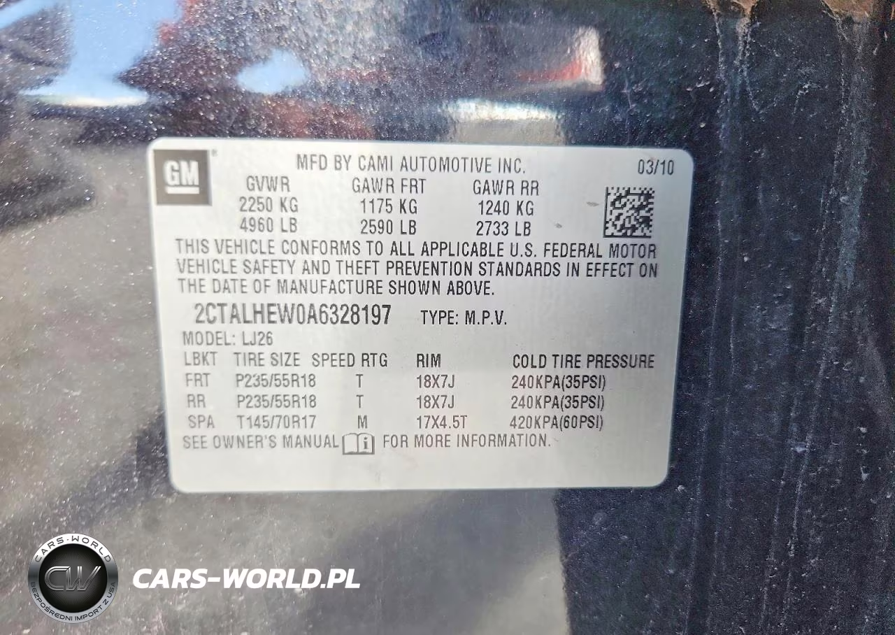 2010 GMC Terrain VIN:2CTALHEW0A6328197 - 13