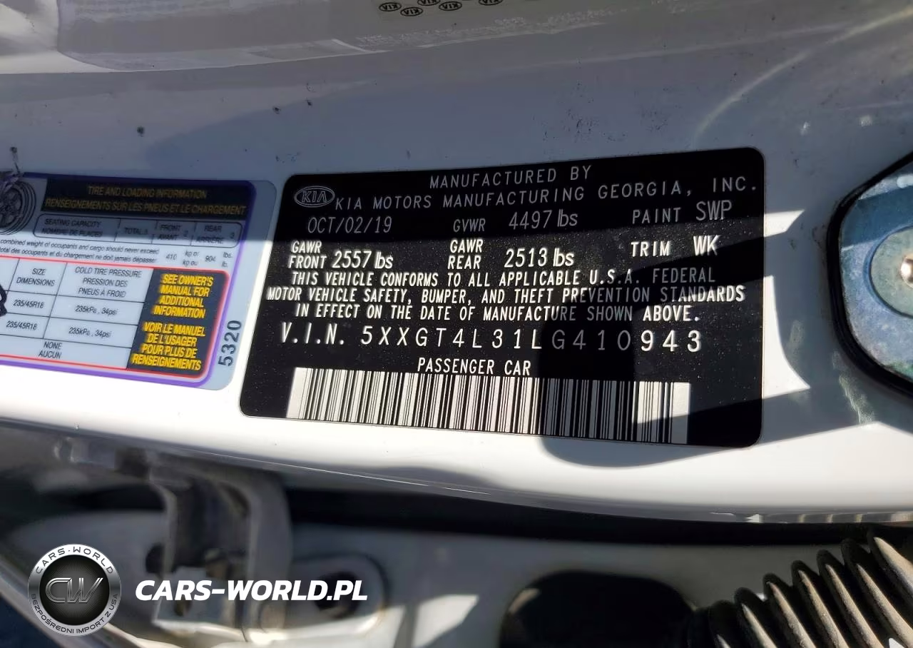 2020 Kia Optima S VIN:5XXGT4L31LG410943 - 12