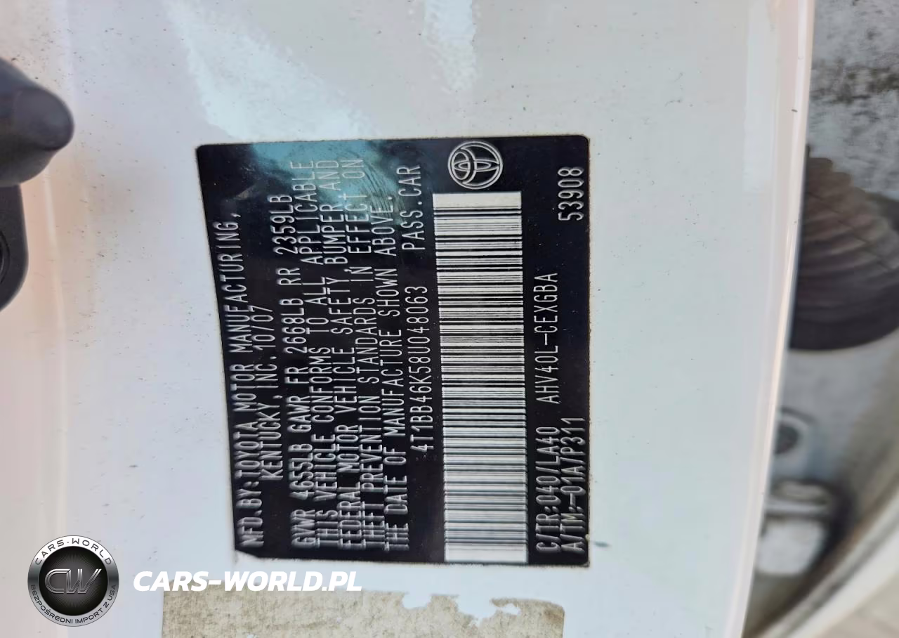 2008 Toyota Camry Hybrid VIN:4T1BB46K58U048063 - 12