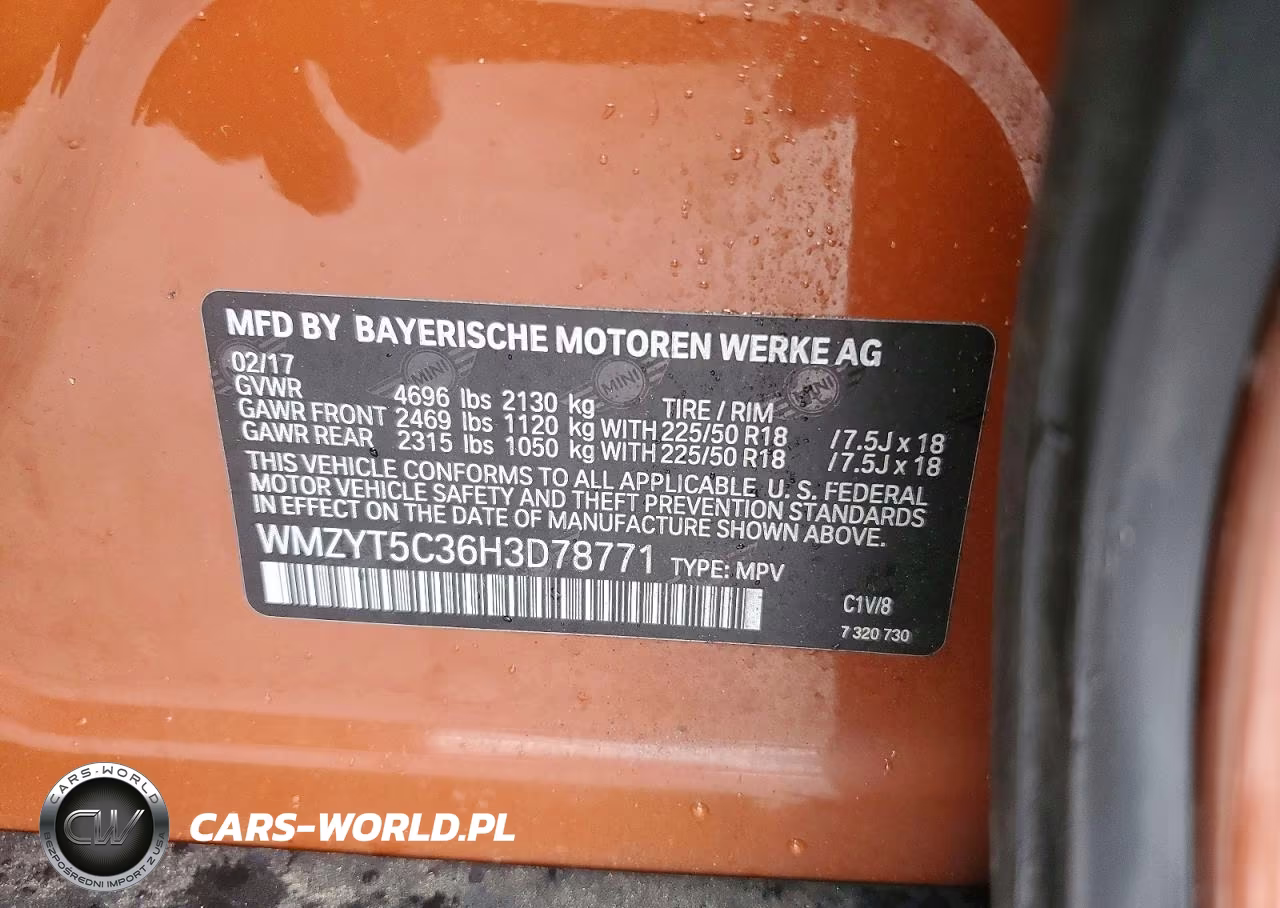 2017 Mini Cooper S Countryman All4 VIN:WMZYT5C36H3D78771 - 12