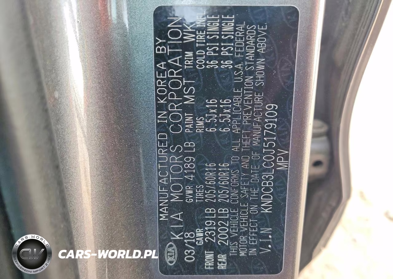 2018 Kia Niro Lx VIN:KNDCB3LC0J5179109 - 13
