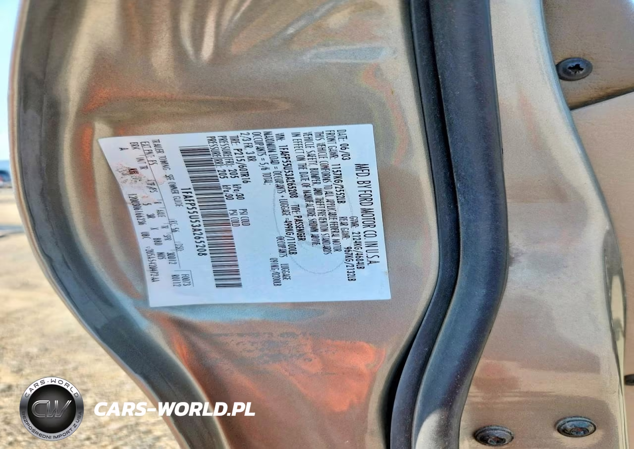 2003 Ford Taurus Ses VIN:1FAFP55U53A265208 - 12