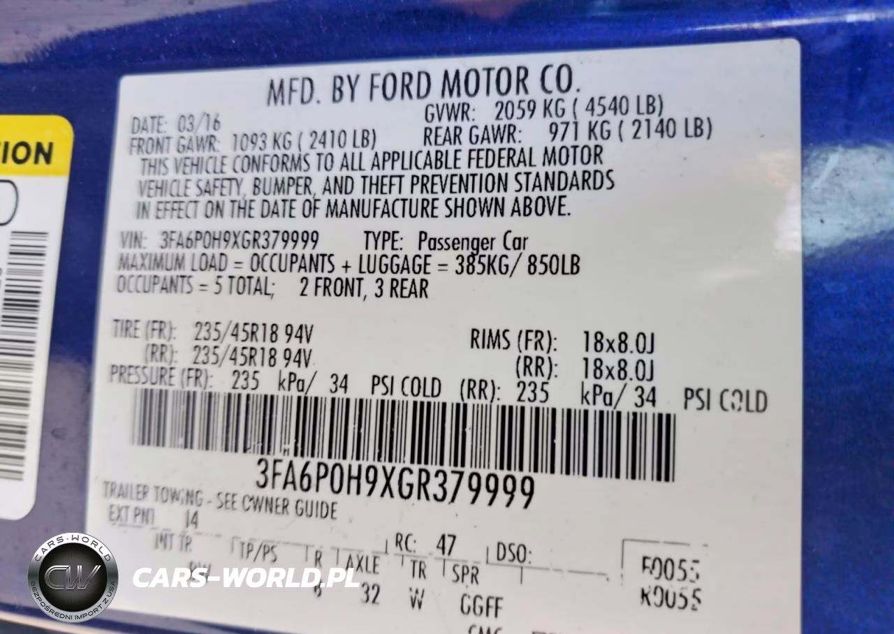 2016 Ford Fusion Se VIN:3FA6P0H9XGR379999 - 12