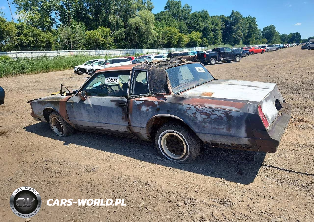 1981 Chevrolet Monte Carlo VIN:1G1AZ37K8BK510051 - 2