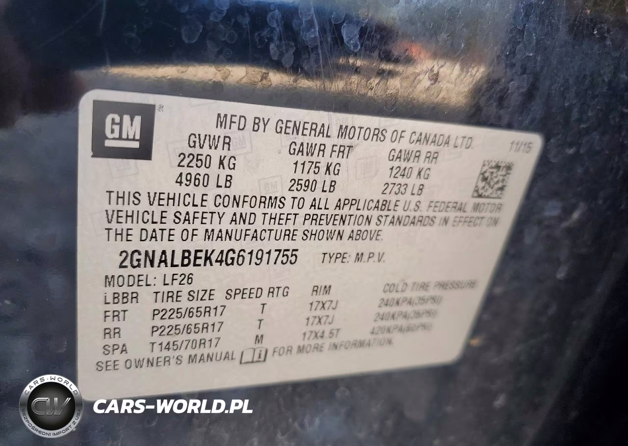 2016 Chevrolet Equinox Ls VIN:2GNALBEK4G6191755 - 13