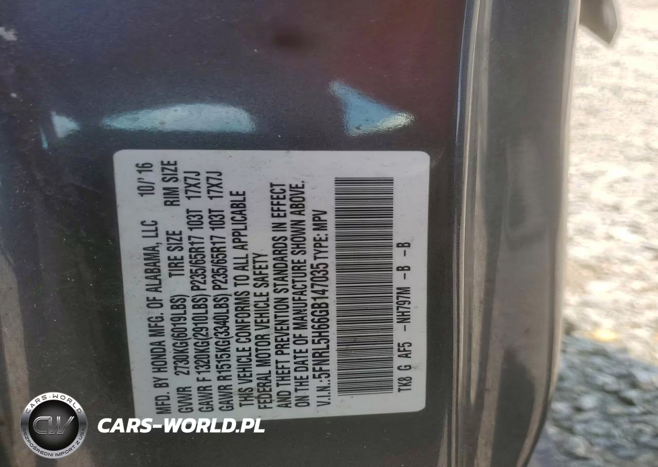 2016 Honda Odyssey Exl VIN:5FNRL5H66GB147035 - 13