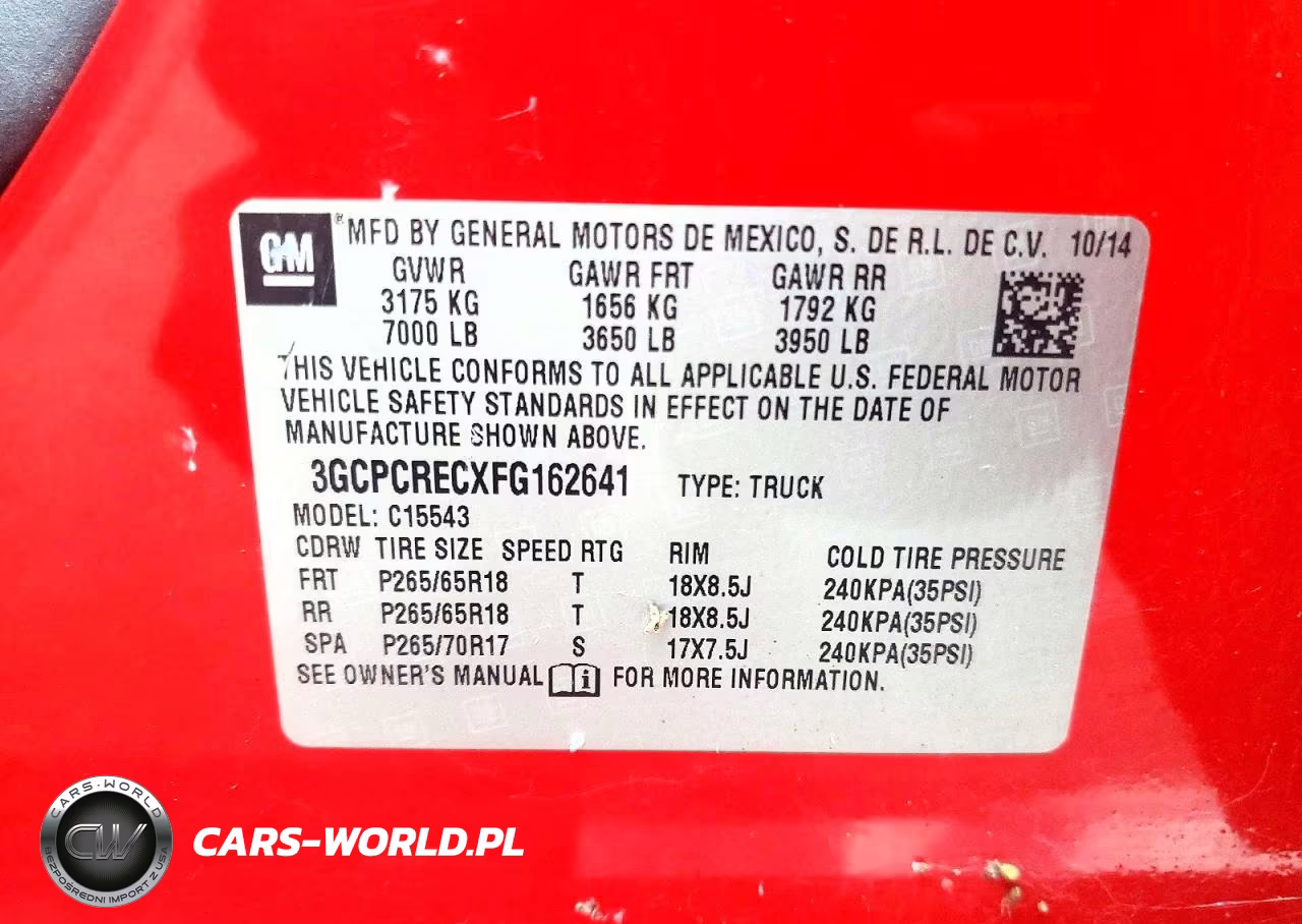 2015 Chevrolet Silverado C1500 Lt VIN:3GCPCRECXFG162641 - 12