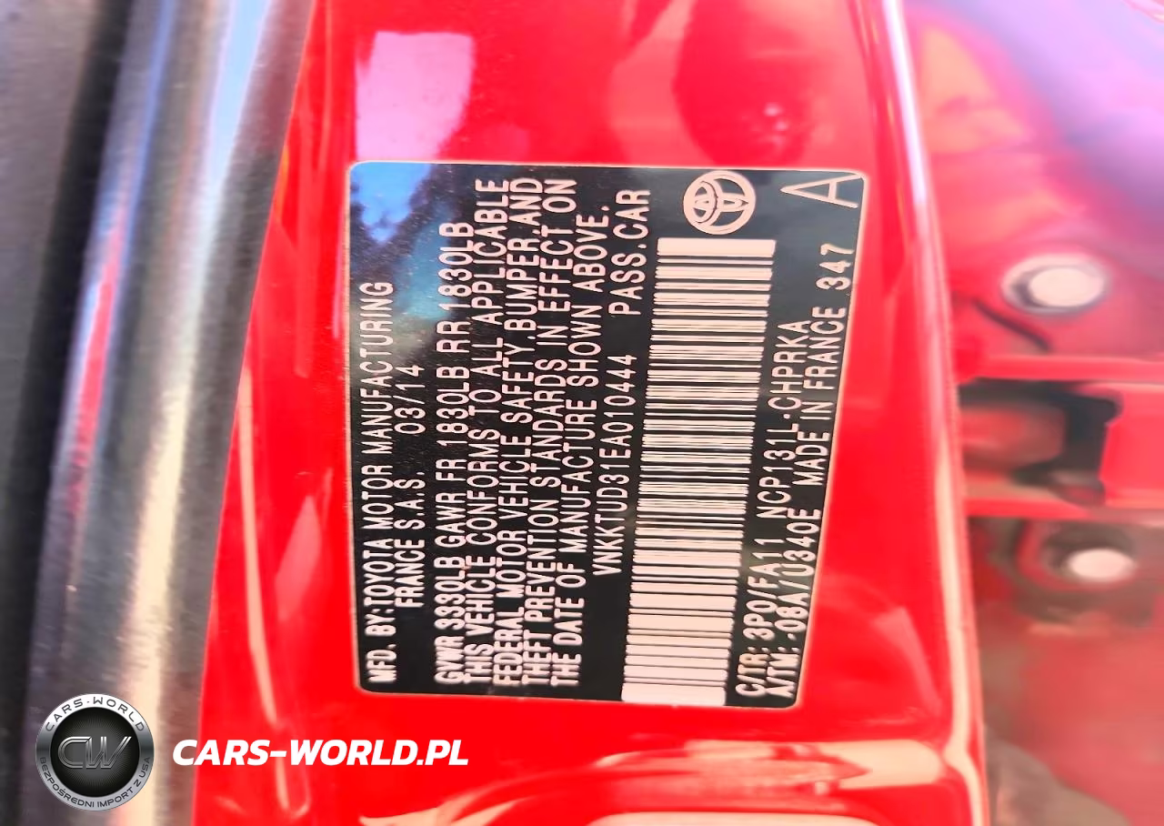 2014 Toyota Yaris 5-Door L Fleet VIN:VNKKTUD31EA010444 - 12