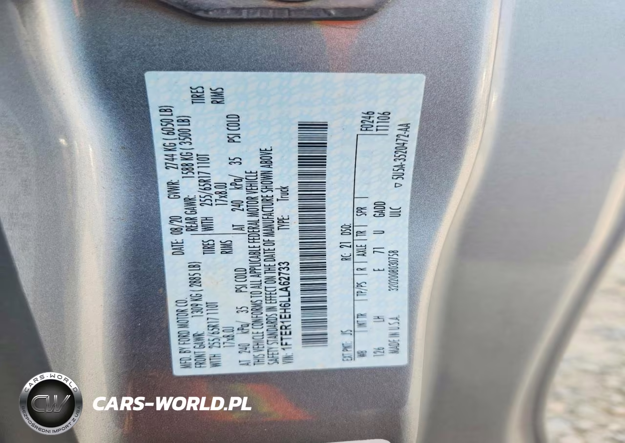 2020 Ford Ranger Xl VIN:1FTER1EH6LLA62733 - 12