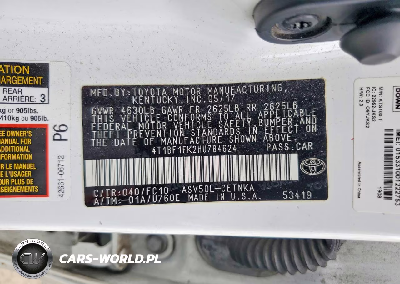 2017 Toyota Camry Le VIN:4T1BF1FK2HU784624 - 12