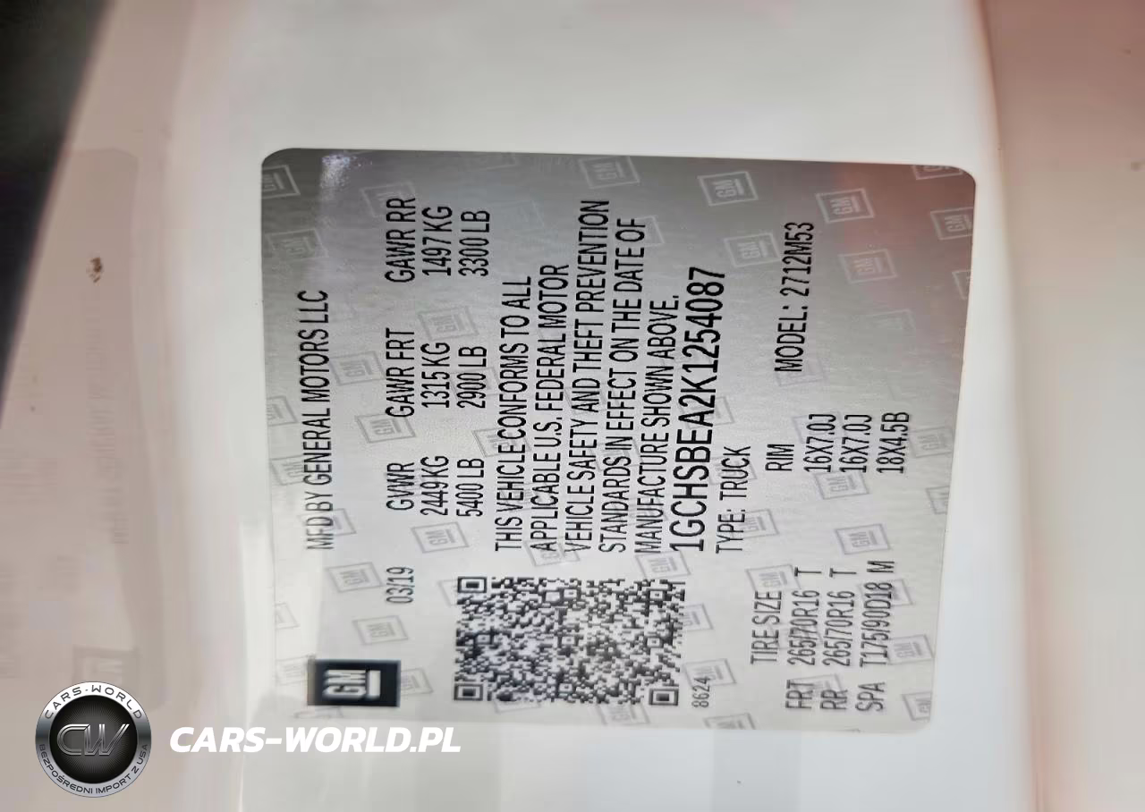 2019 Chevrolet Colorado VIN:1GCHSBEA2K1254087 - 12