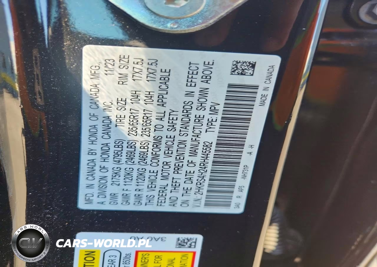 2024 Honda Cr-V Lx VIN:2HKRS4H24RH445582 - 12