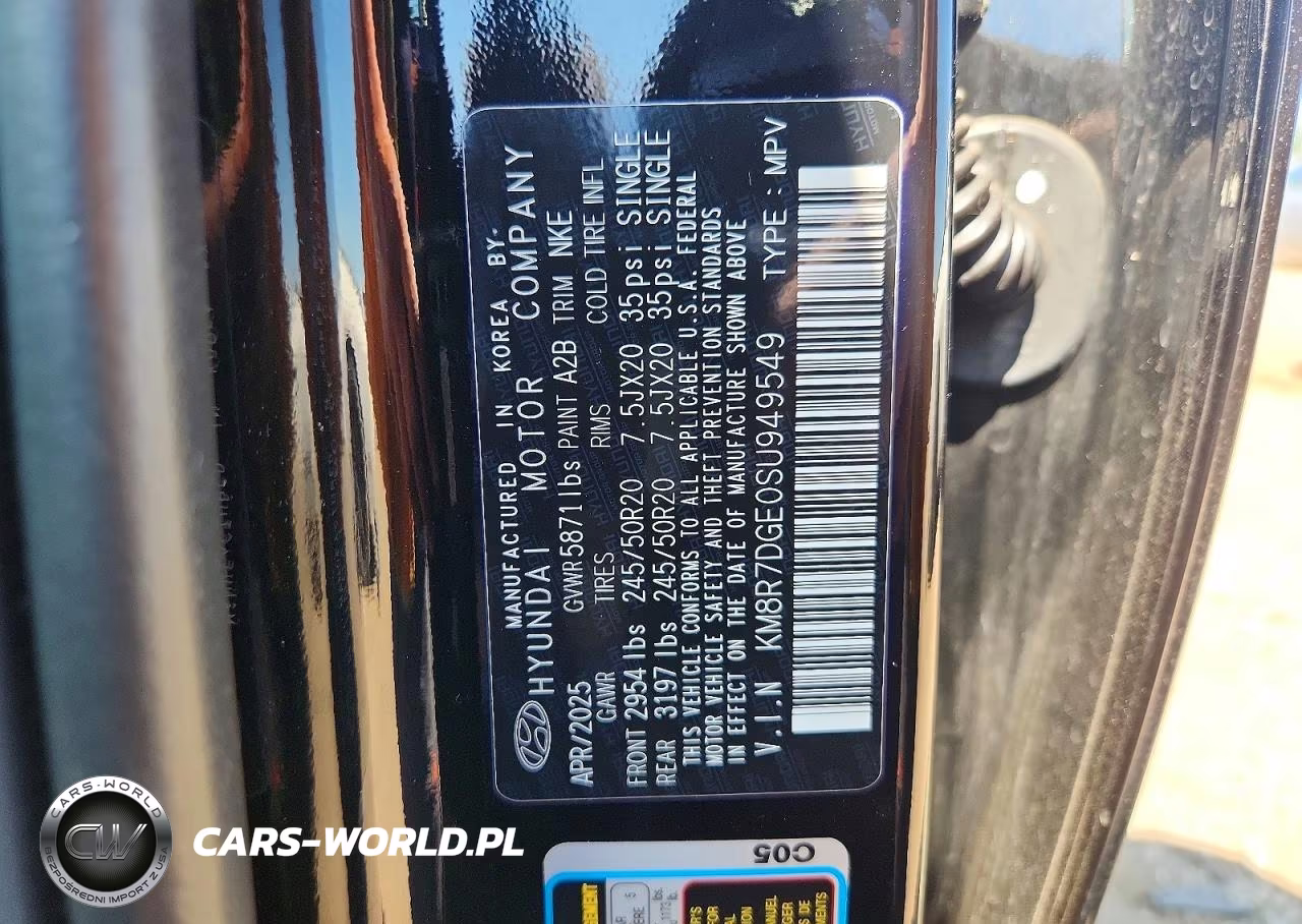 2025 Hyundai Palisade Calligraphy Night Edition VIN:KM8R7DGE0SU949549 - 13