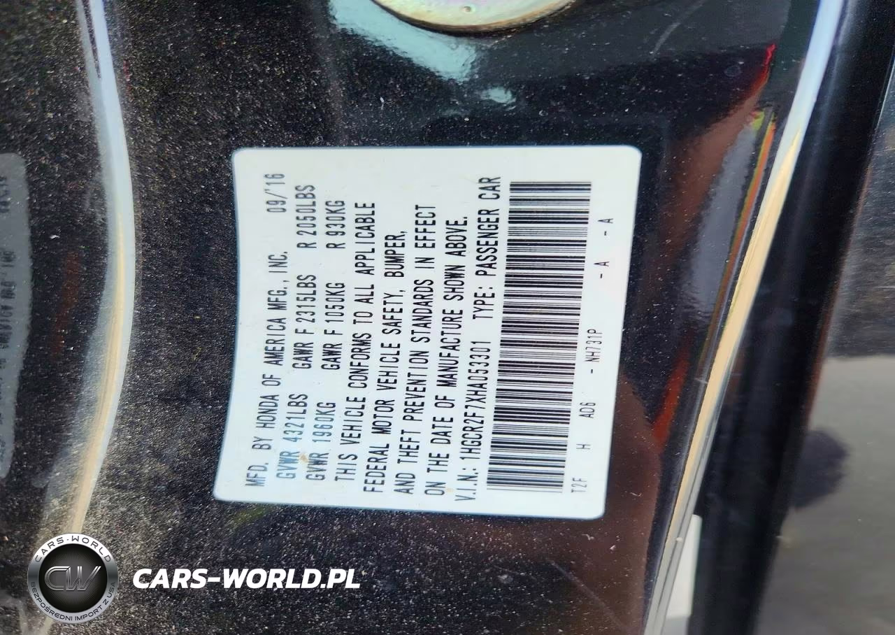 2017 Honda Accord Ex VIN:1HGCR2F7XHA053301 - 12