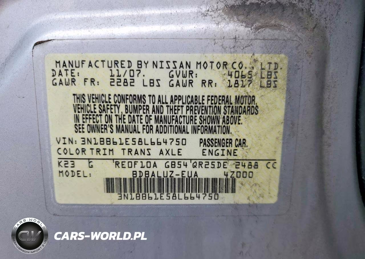 2008 Nissan Sentra Se-R VIN:3N1BB61E58L664750 - 13
