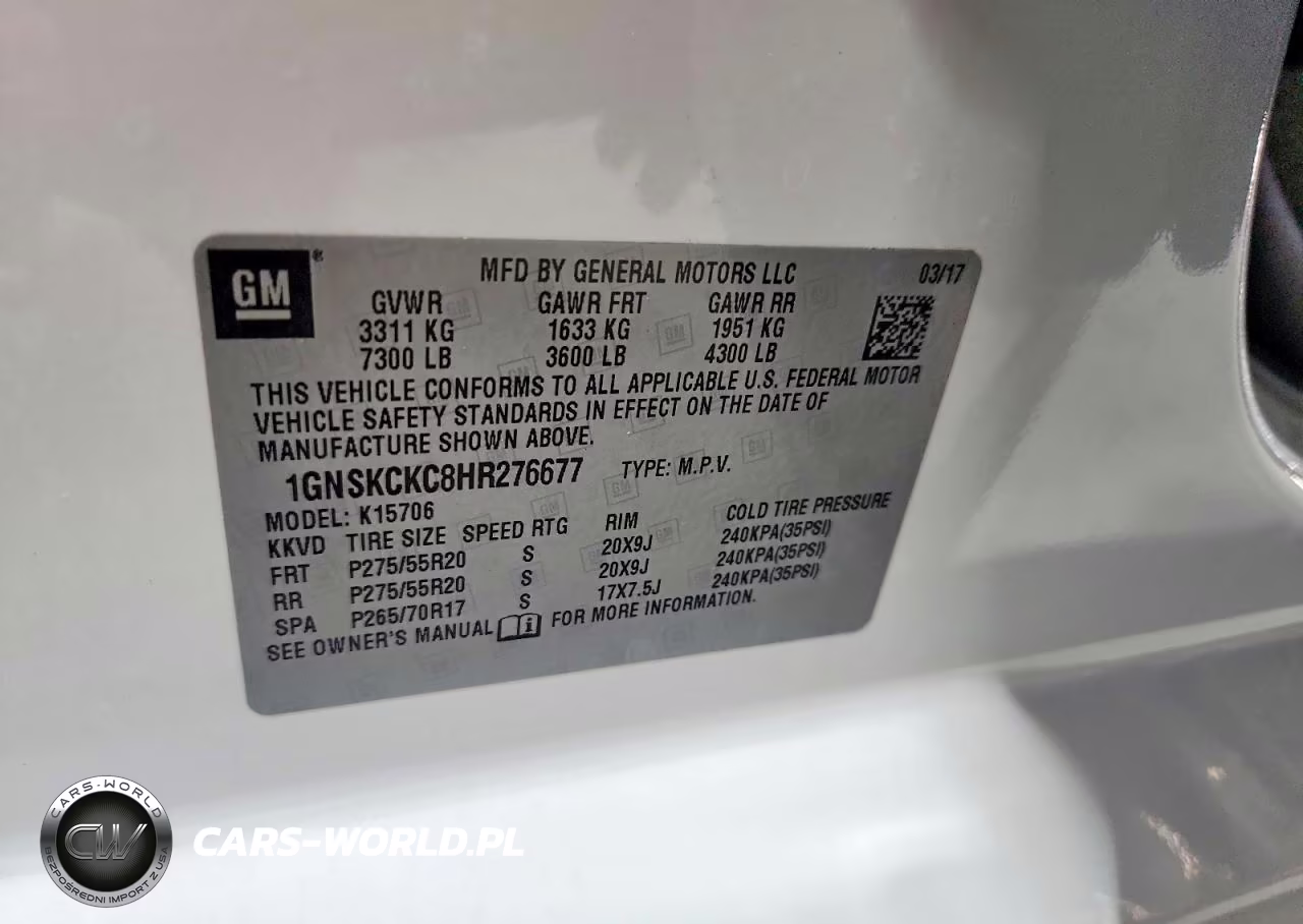 2017 Chevrolet Tahoe K1500 Premier VIN:1GNSKCKC8HR276677 - 13