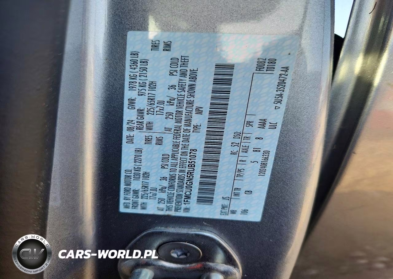 2024 Ford Escape Active VIN:1FMCU0GN5RUB51078 - 12