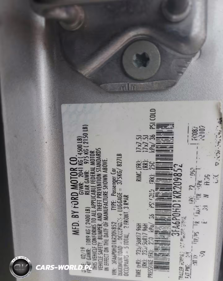 2019 Ford Fusion Se VIN:3FA6P0HD1KR209852 - 12