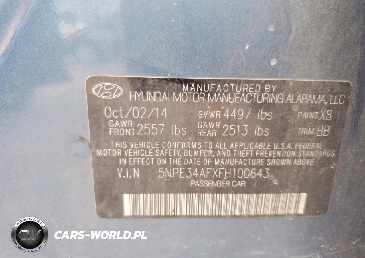 2015 Hyundai Sonata Limited VIN:5NPE34AFXFH100643 - 12