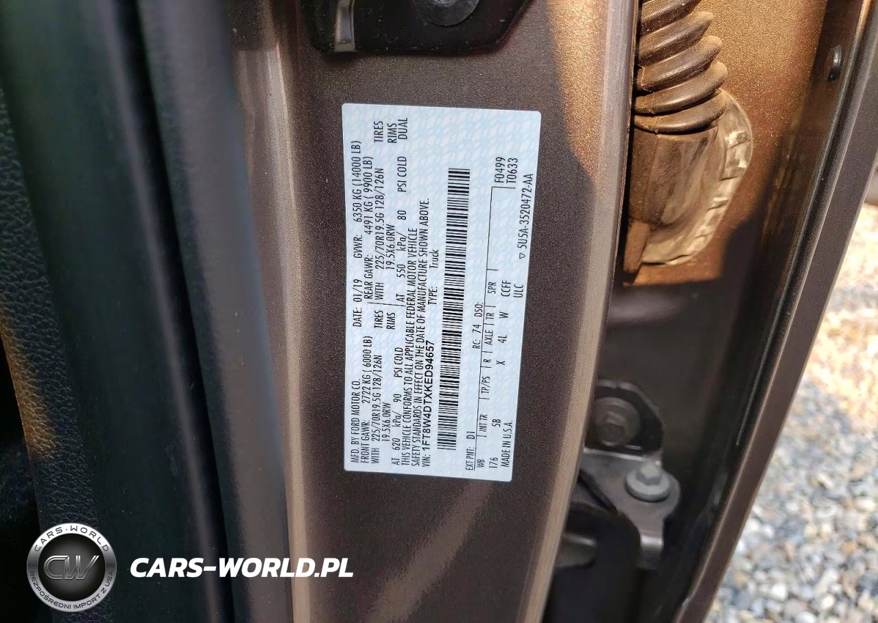 2019 Ford F450 Super Duty VIN:1FT8W4DTXKED94657 - 12