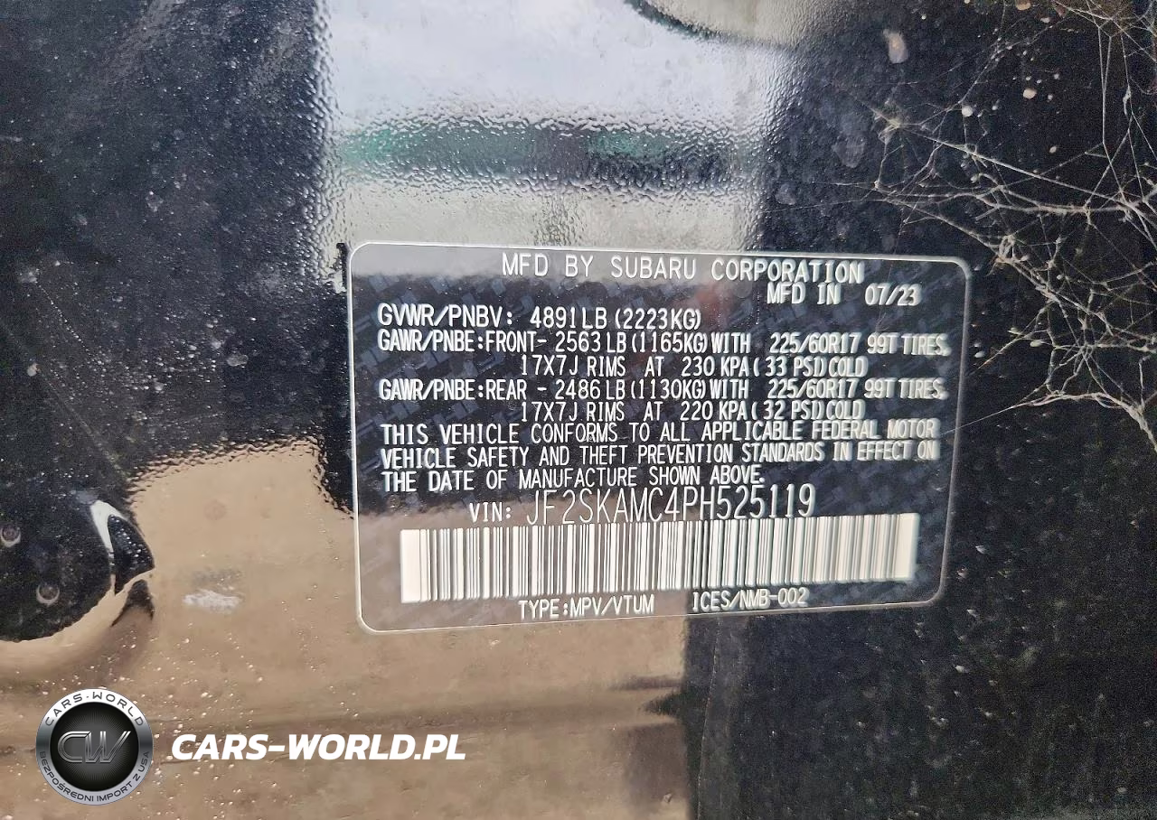 2023 Subaru Forester Wilderness VIN:JF2SKAMC4PH525119 - 12
