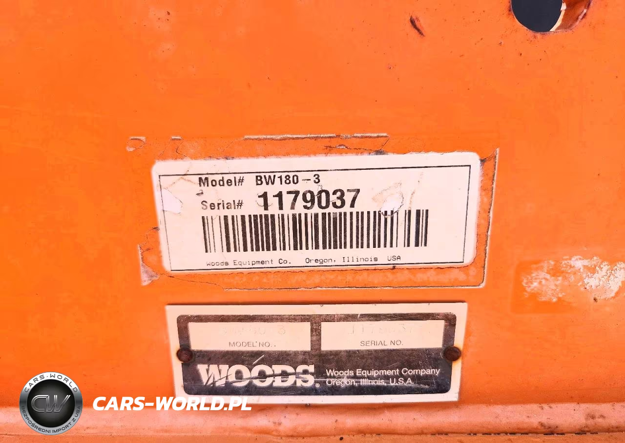 2017 Woods Bw180-3 Rotary Mower VIN:1179037 - 10