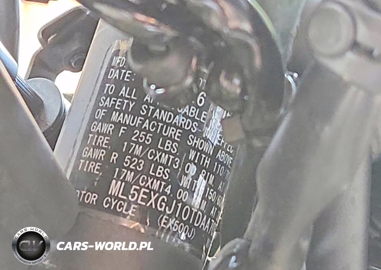 2026 Kawasaki Ex500 A VIN:ML5EXGJ10TDAA7053 - 10