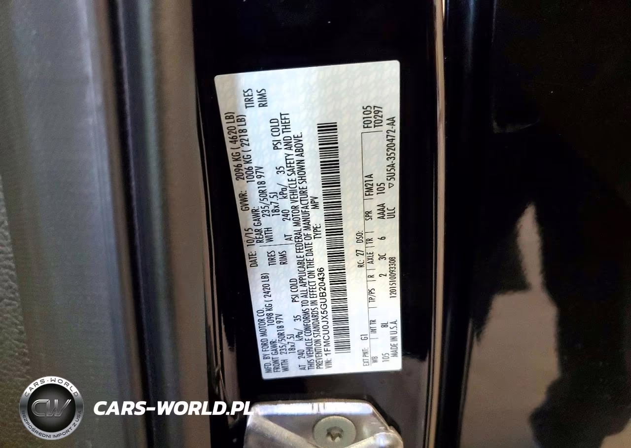 2016 Ford Escape Titanium VIN:1FMCU0JX5GUB20436 - 13