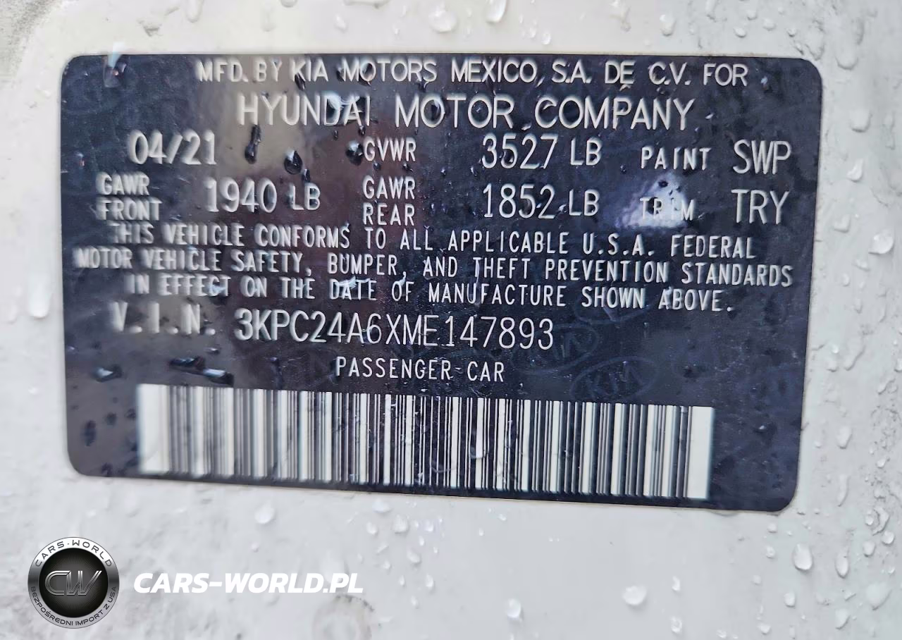 2021 Hyundai Accent Se VIN:3KPC24A6XME147893 - 12