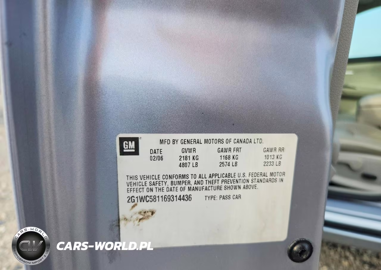 2006 Chevrolet Impala Lt VIN:2G1WC581169314436 - 12