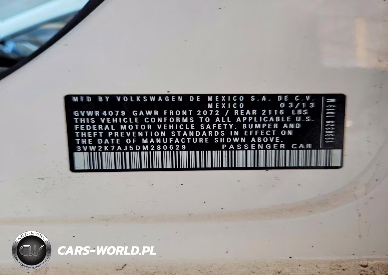 2013 Volkswagen Jetta Base VIN:3VW2K7AJ5DM280629 - 12