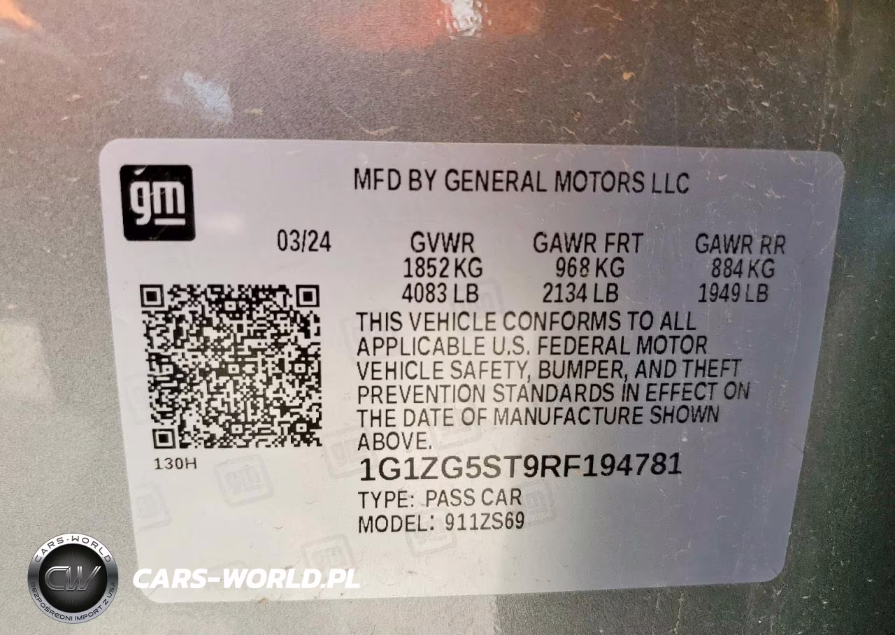 2024 Chevrolet Malibu Rs VIN:1G1ZG5ST9RF194781 - 12