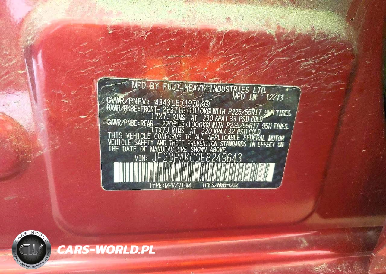 2014 Subaru Xv Crosstrek 2.0 Limited VIN:JF2GPAKC0E8249643 - 13