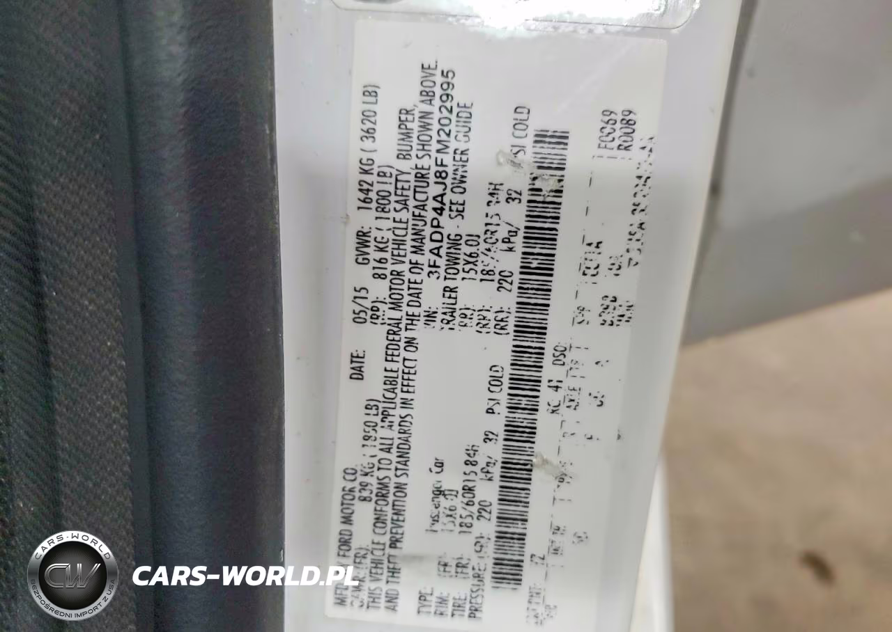 2015 Ford Fiesta S VIN:3FADP4AJ8FM202995 - 12